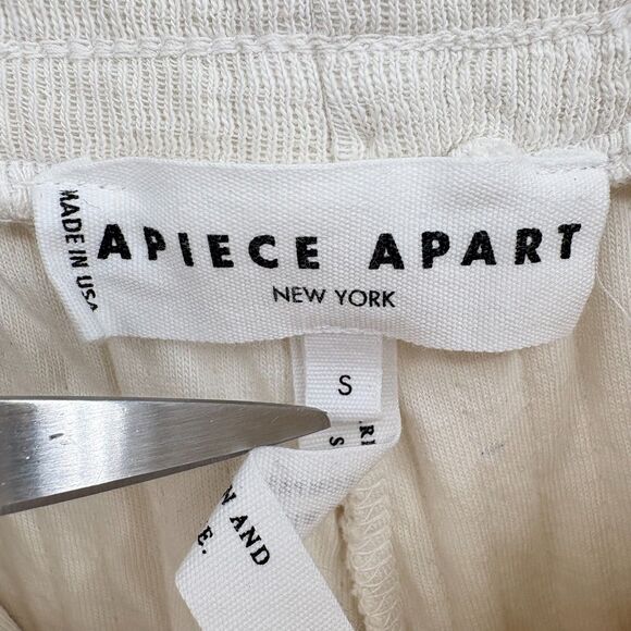 Apiece Apart Dinas Organic Cotton Joggers in Ivory, Sz Small, Luxury Capsule - Picture 10 of 12